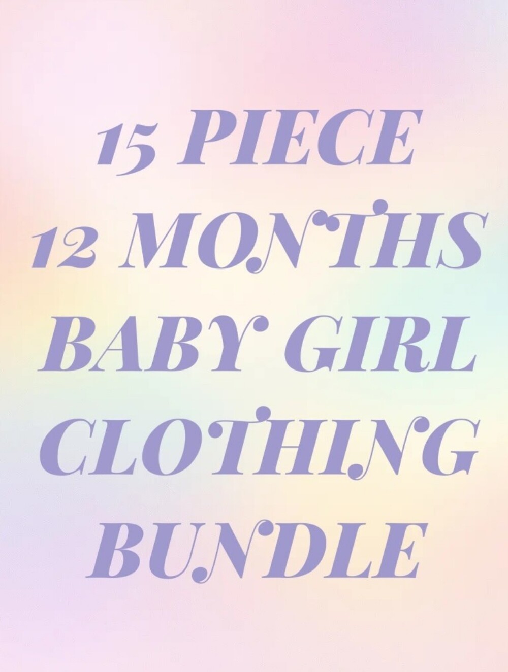 15 Piece Girls Size 12 Months Mystery Box Baby Girl Clothing Bundle
